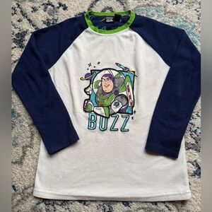 Vintage Toy Story buzz pajama shirt embroidered size 9-10 boys
